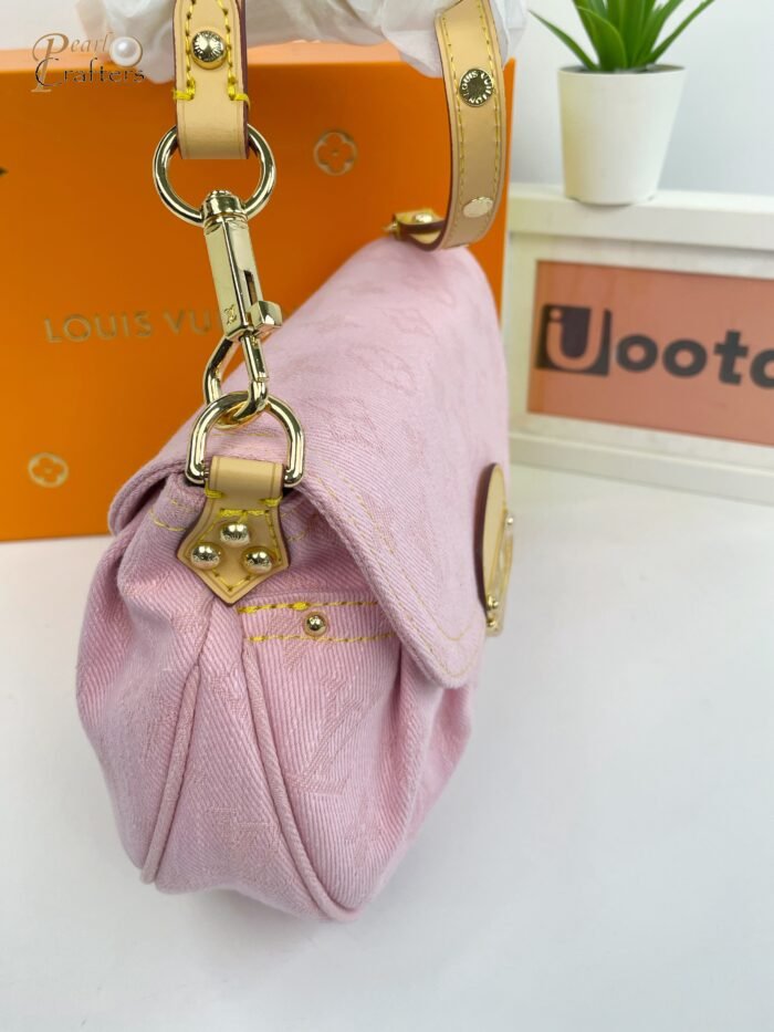 ⁦Louis Vuitton LV Monogram Denim Sunset M13347 Shoulder Bag Handbag⁩ - الصورة ⁦12⁩