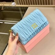 ⁦Miumiu Matelasse Leather Shoulder Bag Crossbody Bag⁩ - الصورة ⁦4⁩