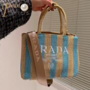 Prada Crochet Handbag Tote Bag - Image 7