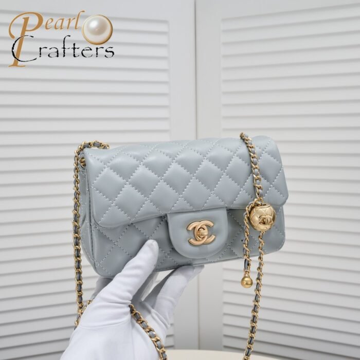 Chanel Cross Body Metal Ball Chain Shoulder Bag Handbag - Image 5