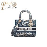 Dior The LADY D-LITE Bag Blue Dior Palms Embroidery M0565OREU_M928