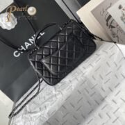 Chanel Classic Flag Bag Flap Bag SO Black Lambskin 20CM Shoulder Bag （10a mirror version） - Image 4