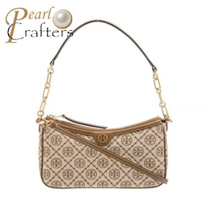 Tory Burch T Monogram Jacquard Zip Shoulder Bag