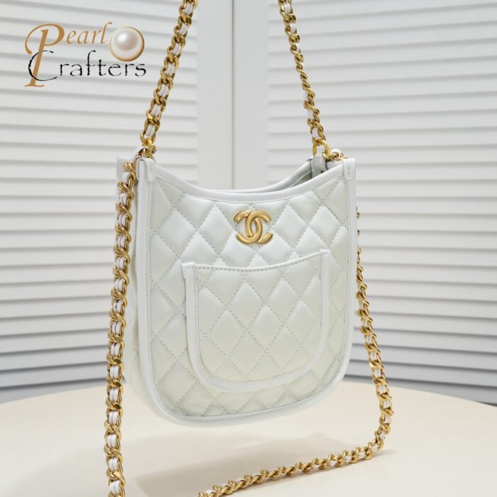 ⁦Chanel 24s Hobo Underarm Shoulder Bag Handbag⁩ - الصورة ⁦5⁩