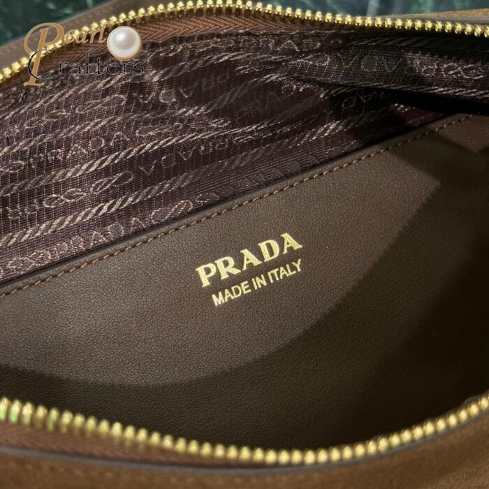 Prada Darling Suede Handbag 10A quality 1BE078 - Image 7