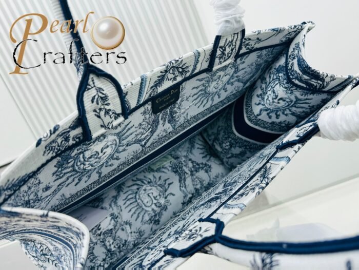 Dior Book Tote Embroider Large Shoulder Bag Handbag - Image 9