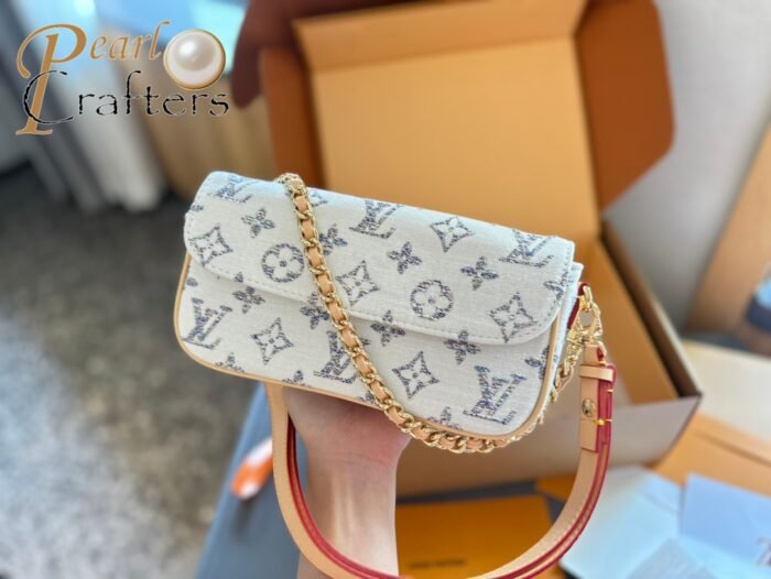 Louis Vuitton LV Denim Ivy Shoulder Bag Handbag - Image 4