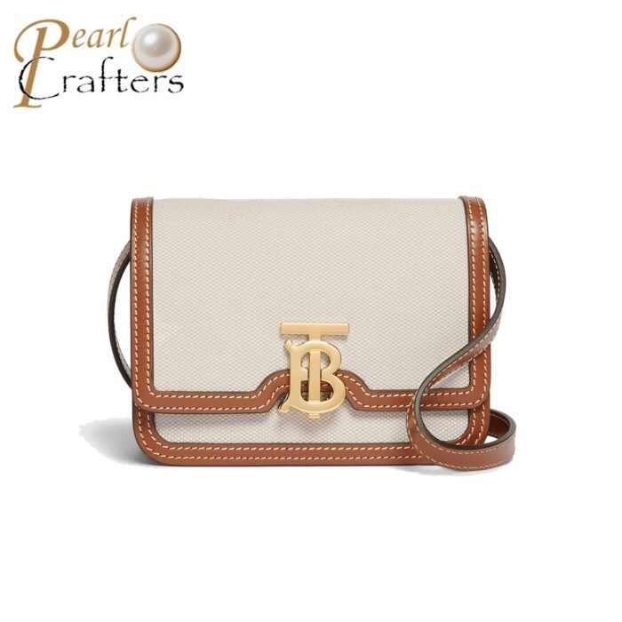 ⁦Burberry Canvas&leather Bag Small⁩ - الصورة ⁦1⁩
