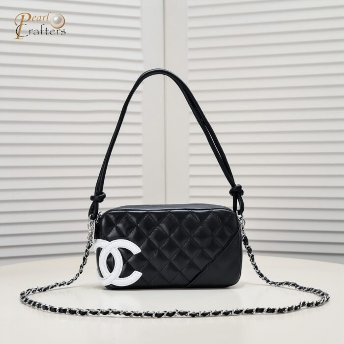 Chanel Ligne Cambon Bowling Bag Small Shoulder Bag Handbag - Image 1