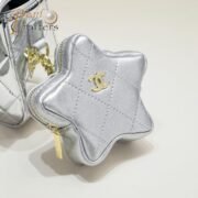 ⁦Chanel 24c Star Bag Mini CF Patent Leather Silver Shoulder Bag Handbag⁩ - الصورة ⁦7⁩