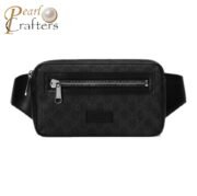 ⁦Gucci Canvas & Leather Waist Bag Belt Bag⁩ - الصورة ⁦2⁩
