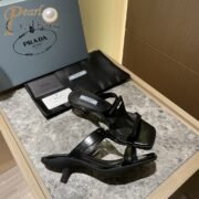⁦Prada  Polished Leather Sandals Slide⁩ - الصورة ⁦3⁩