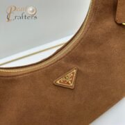 ⁦Prada Aimée medium suede shoulder bag 10A quality 1BC228⁩ - الصورة ⁦5⁩