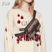 Gucci Ophidia Striped Webbing Waist Pack Belt Bag - Image 3