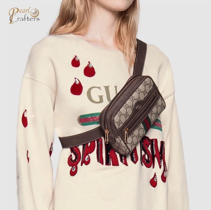 Gucci Ophidia Striped Webbing Waist Pack Belt Bag - Image 3