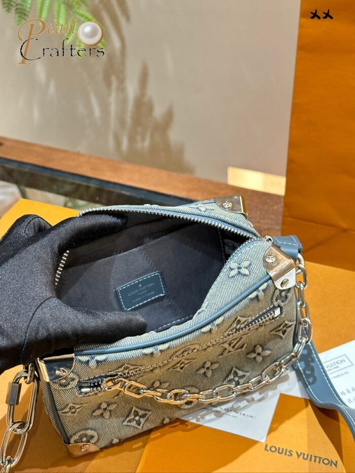 ⁦Louis Vuitton Denim Side Trunk Shoulder Bag Shoulder Bag Handbag⁩ - الصورة ⁦8⁩