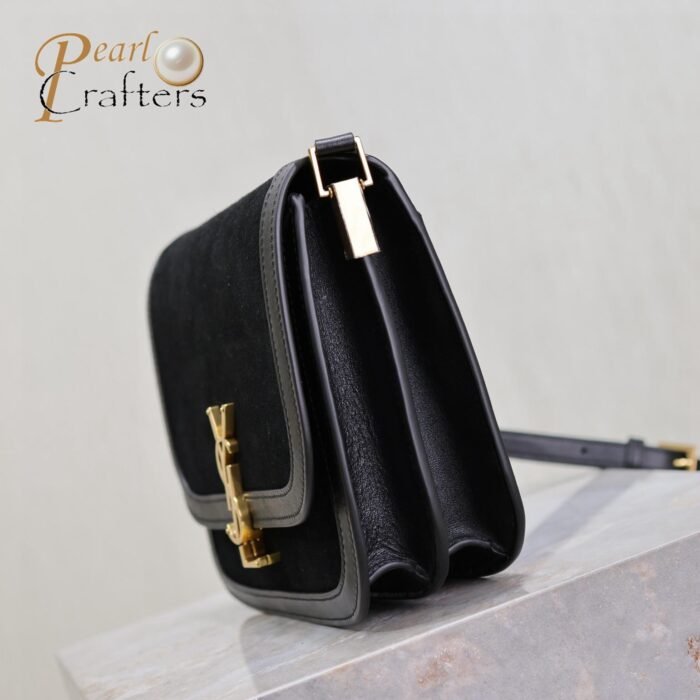 ⁦Saint Laurent YSL brown Solferino medium suede shoulder bag 10A quality 635025⁩ - الصورة ⁦23⁩