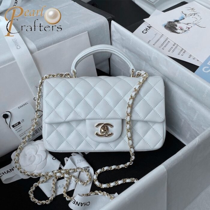 ⁦Chanle Lambskin Mini Top Handle CF Shoulder Bag⁩ - الصورة ⁦6⁩