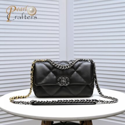 Chanel Chanel Lambskin Quilted Small 19 Flap Shoulder Bag Handbag
