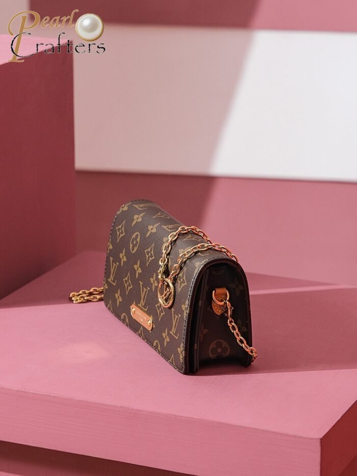 ⁦Louis Vuitton LV Monogram Lily wallet on chain Shoulder Bag Handbag M82509⁩ - الصورة ⁦6⁩