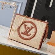 Louis Vuitton LV Poche Toilette Raffia Tote Shoulder Wash Bag M81366 M82521 - Image 4