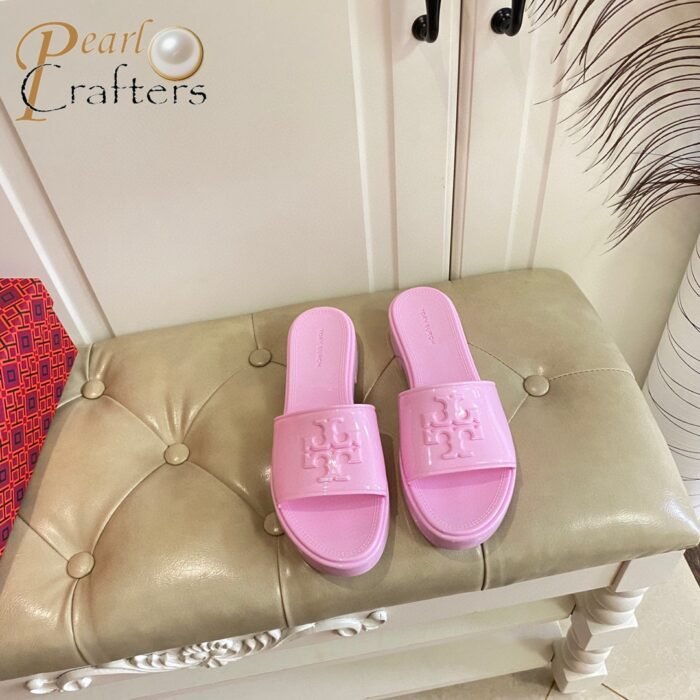 ⁦Tory Burch Rubber  Fashion Flip-flops Sandals Slide⁩ - الصورة ⁦5⁩