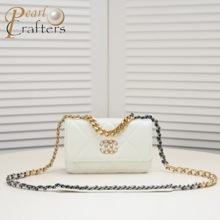 Chanel Woc 3 Colour Metallic Mixed Strap Shoulder Bag Handbag