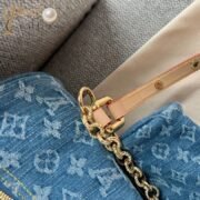 Louis Vuitton LV Denim PAPILLON Handbag Shoulder Bag - Image 4