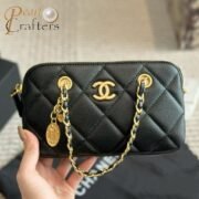 Chanel 23K Gold Coin Mobile Phone Bag Handbag Shoulder Crossbody Bag - Image 6