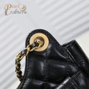 ⁦Chanel 22P Hobo Shiny Crumpled Calfskin Small Shoulder Bag Handbag⁩ - الصورة ⁦7⁩