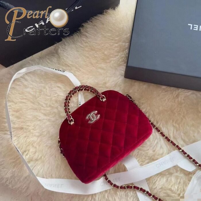 Chanel Classic Mini Mirror Version  With Chain Red Shoulder Bag Handbag 10A - Image 3