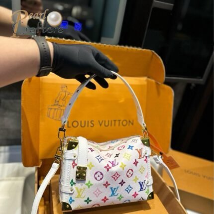 Louis Vuitton LV Takashi Murakami SIDE TRUNK Soft Box Shoulder Satchel Handbag M14046