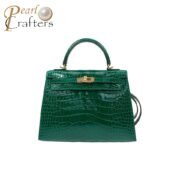 Hermes Kelly Gold Buckle Bag-Crocodile Handbag Shoulder Bag