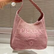 ⁦Prada Crochet Handbag Tote Bag Shoulder Bag⁩ - الصورة ⁦3⁩