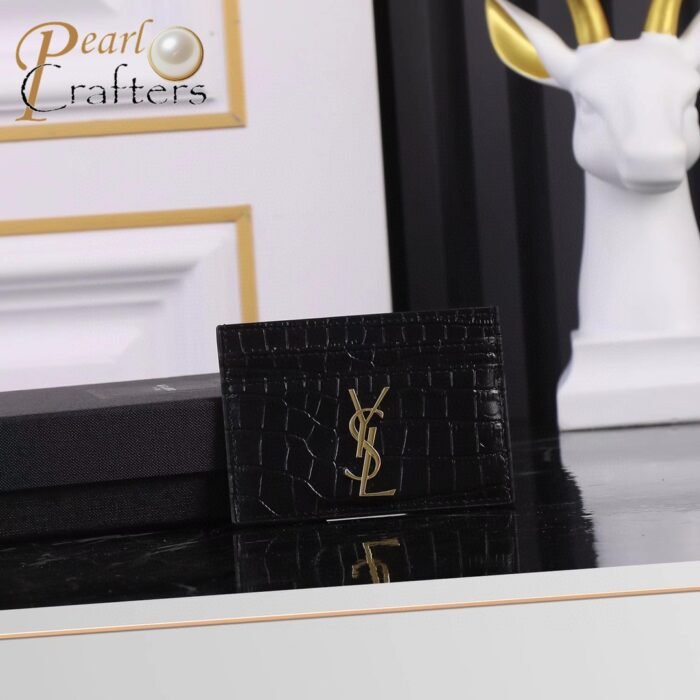 ⁦Saint Laurent YSL Crocodile Print Card Bags⁩ - الصورة ⁦2⁩