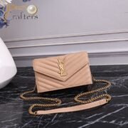⁦Saint Laurent YSL Gold Logo Crossbody Shoulder Bag⁩ - الصورة ⁦4⁩