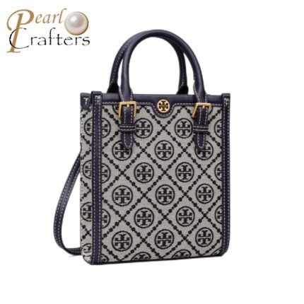 Tory Burch Mini T Monogram Jacquard North-South Tote Bag