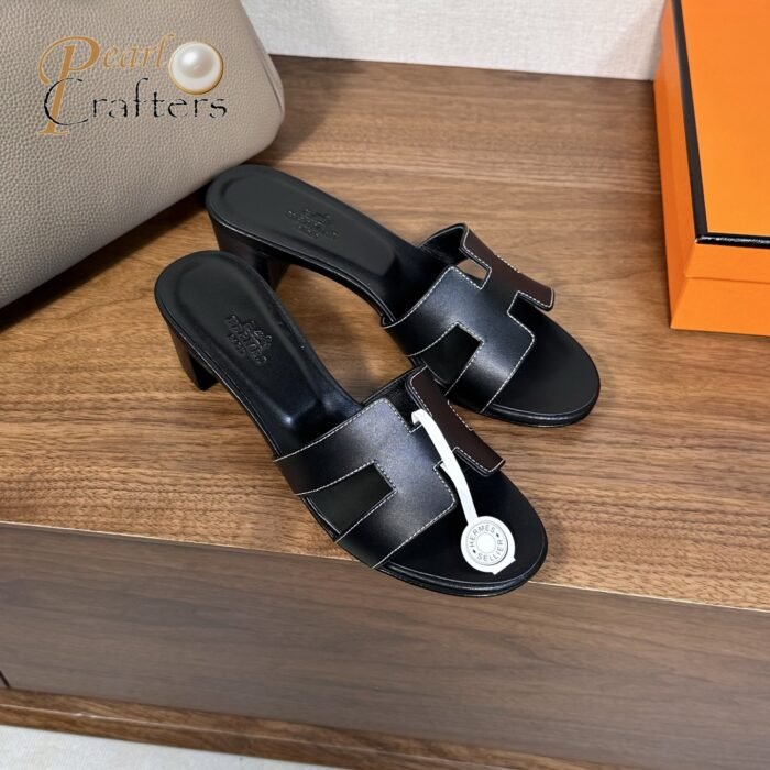 ⁦Hermes Slipper Sandals Heels Shoes⁩ - الصورة ⁦1⁩