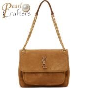Saint Laurent YSL Tan Suede Medium Niki Shoulder Bag 10A quality 533037