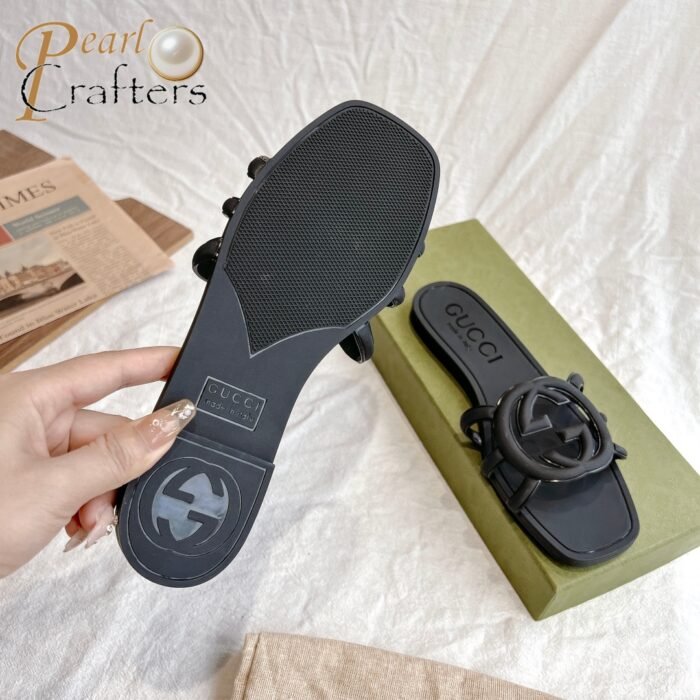 ⁦Gucci Slide Sandals Slipper TPU Mirror Version⁩ - الصورة ⁦5⁩