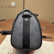 Louis Vuitton Keepall 25 Bandouliere Monogram Eclipse Reverse Canvas Satchel Bag(10a mirror version) - Image 3