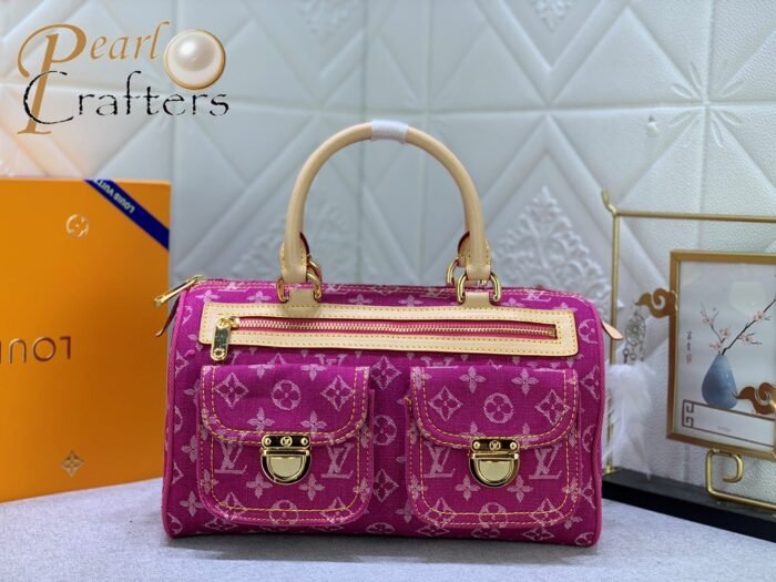 ⁦Louis Vuitton LV LV Monogram Neo Speedy Denim Shoulder Bag Handbag M44472⁩ - الصورة ⁦2⁩