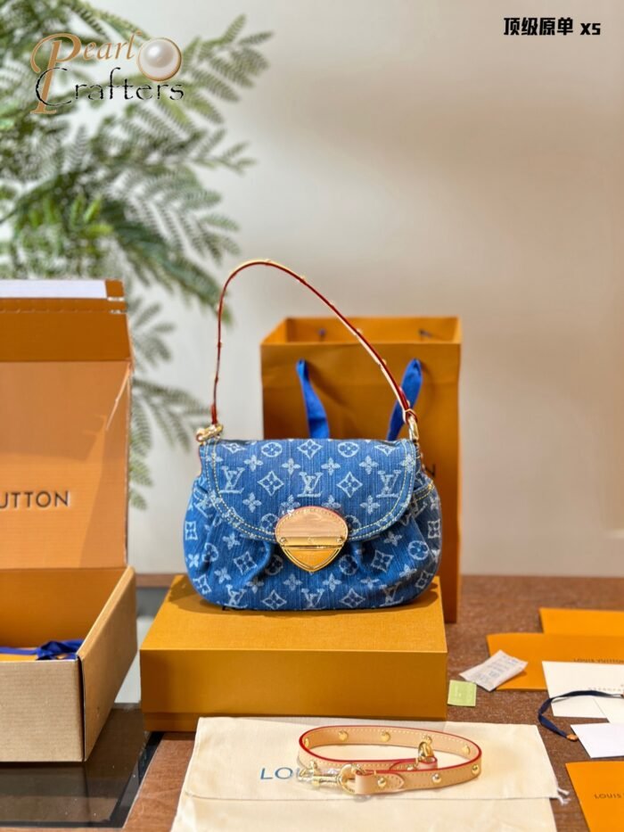 Louis Vuitton Denim Shoulder Bag - Image 2