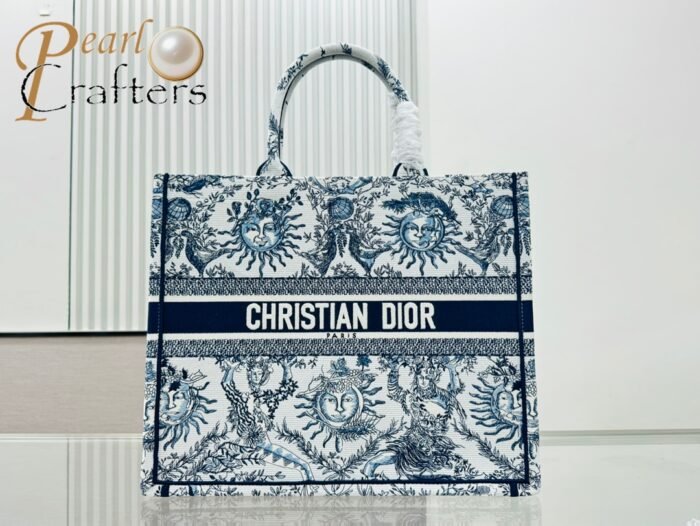 Dior Book Tote Embroider Large Shoulder Bag Handbag - Image 1