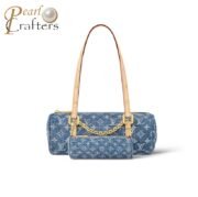 Louis Vuitton LV PAPILLON Denim Handbag Shoulder Bag
