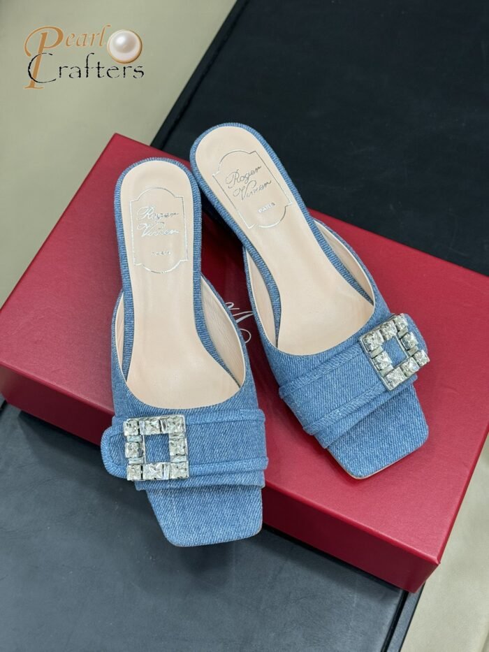 ⁦Roger Vivier Slipper Sandals Heels Shoes⁩ - الصورة ⁦3⁩