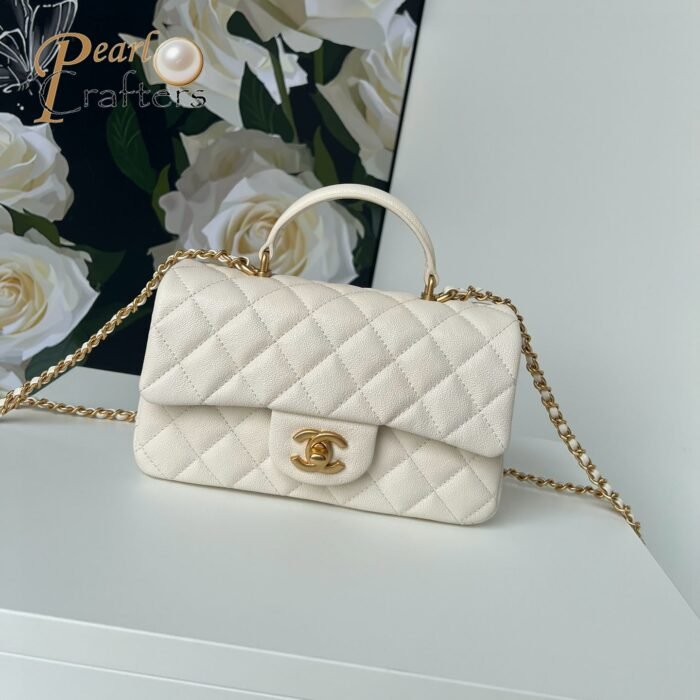 Chanel Classic Mini Flap Bag Top Handle Shoulder Bag Handbag 10A - Image 23