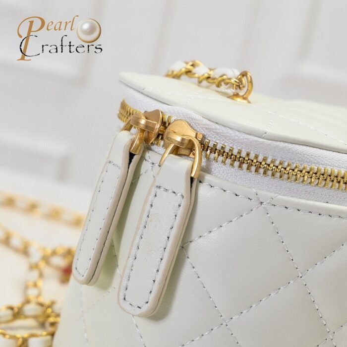 Chanel Handle Vanity Case with Mirror and Chain Black Shoulder Bag Handbag - Image 14