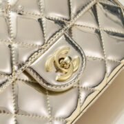 Chanel 24c CF Stars Bag Patent Leather Gold Shoulder Bag Handbag - Image 6