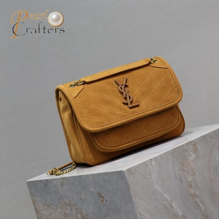 Saint Laurent YSL Tan Suede Medium Niki Shoulder Bag 10A quality 533037 - Image 4